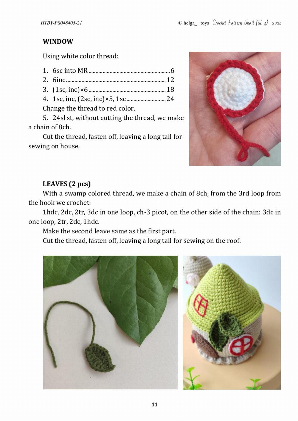 Snail house Crochet Pattern