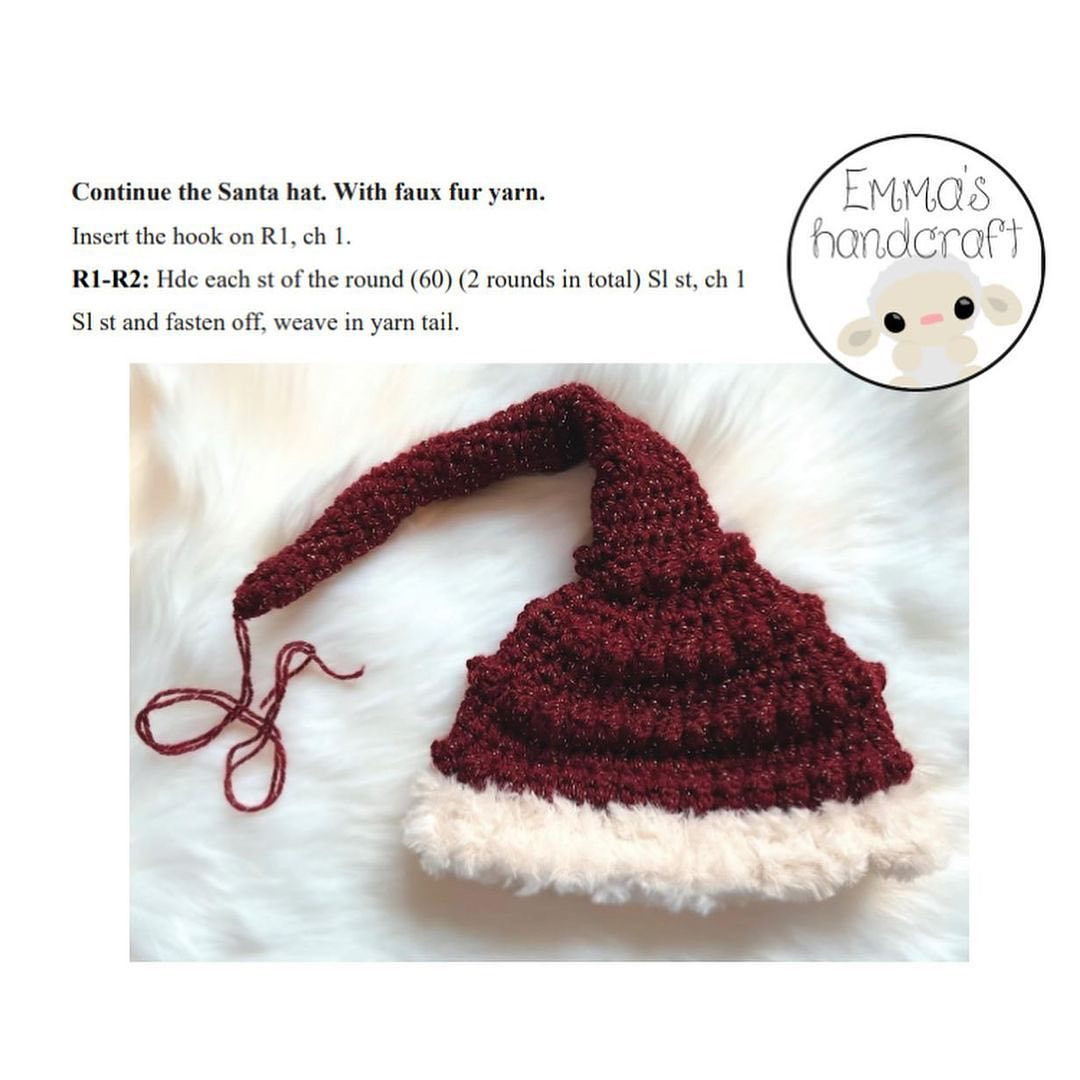 snowball's santa hat crochet pattern
