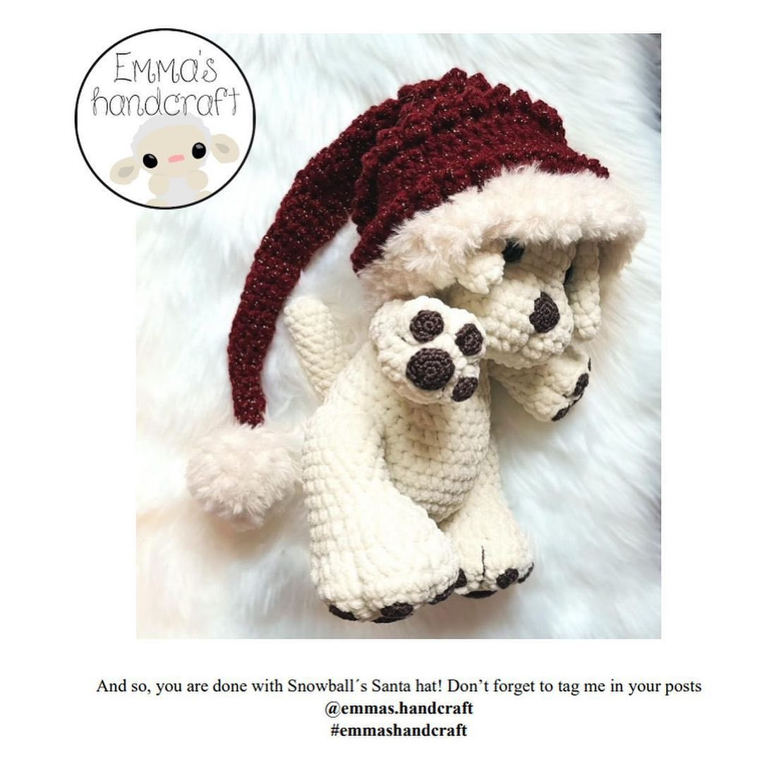 snowball's santa hat crochet pattern