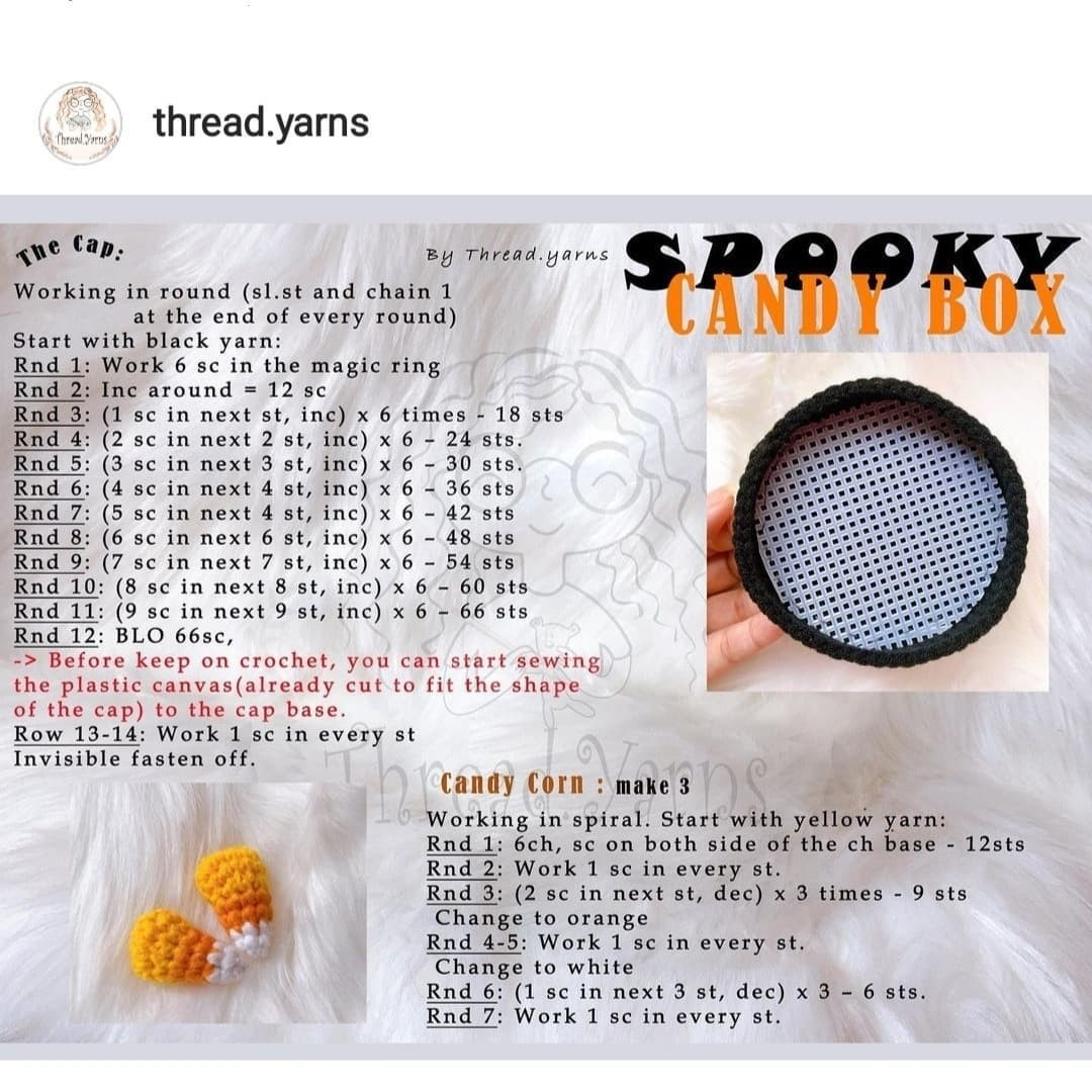 spooky candy box crochet pattern