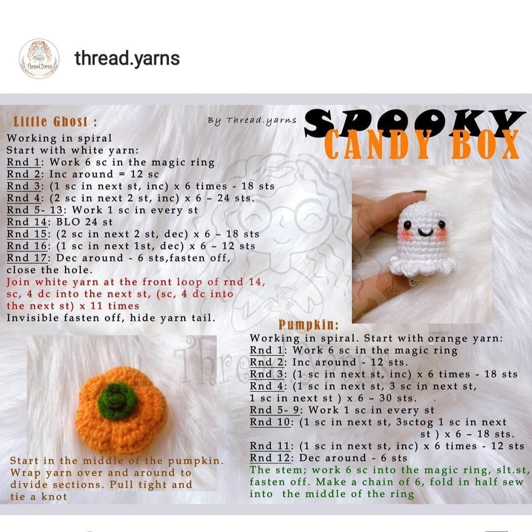 spooky candy box crochet pattern