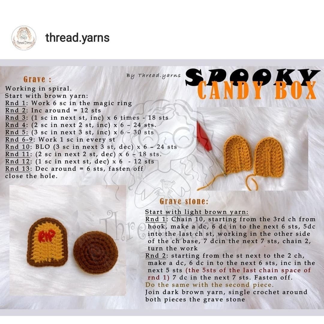 spooky candy box crochet pattern