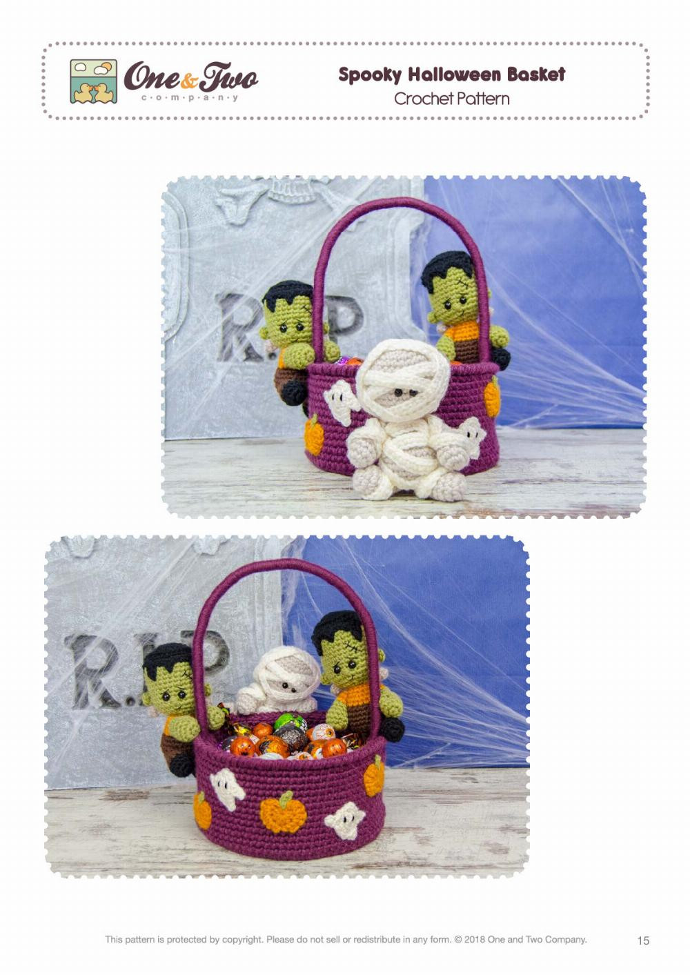 spooky halloween basket crochet pattern