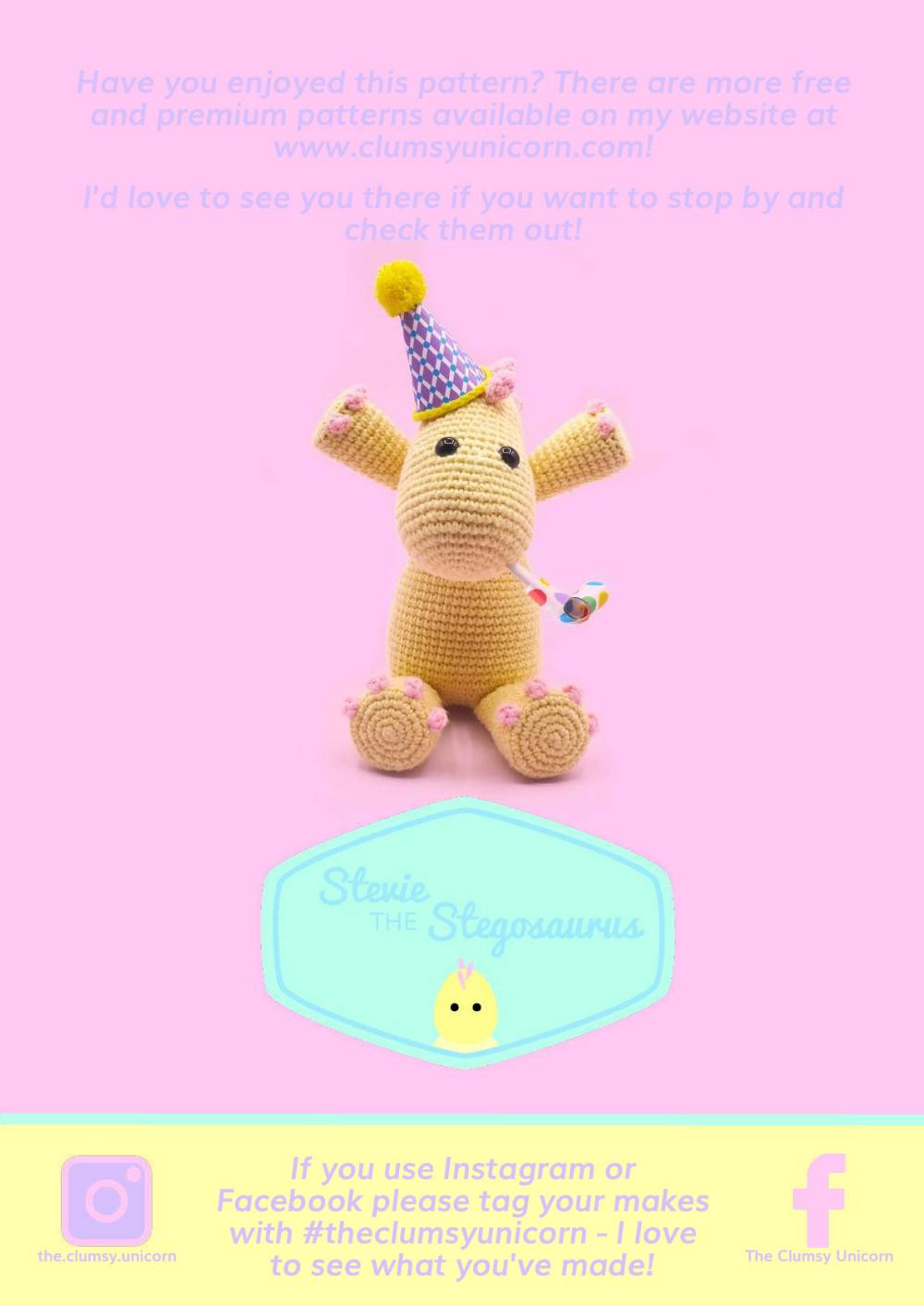 stevie the stegosaurus crochet pattern