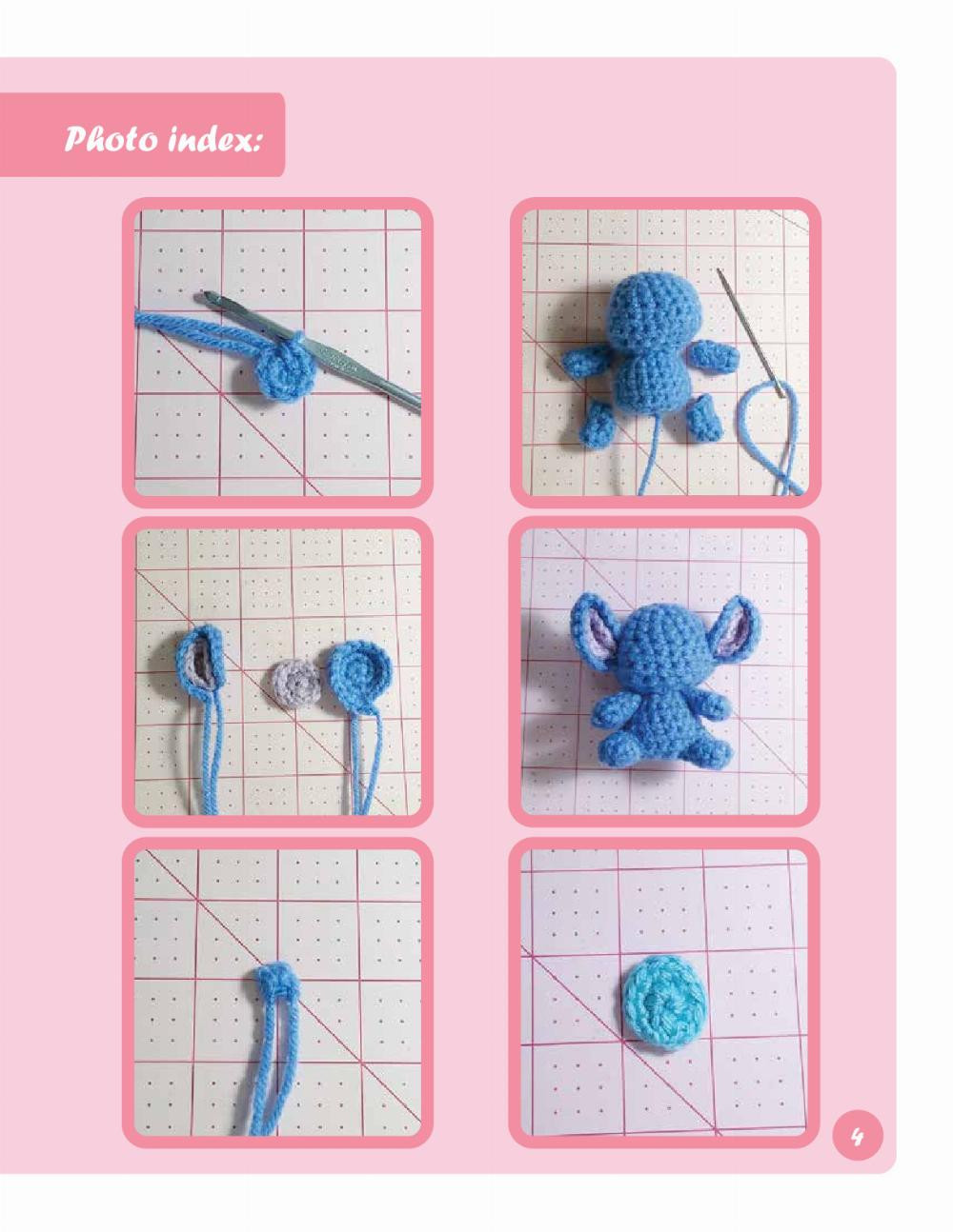 Stitch crochet Pattern, blue