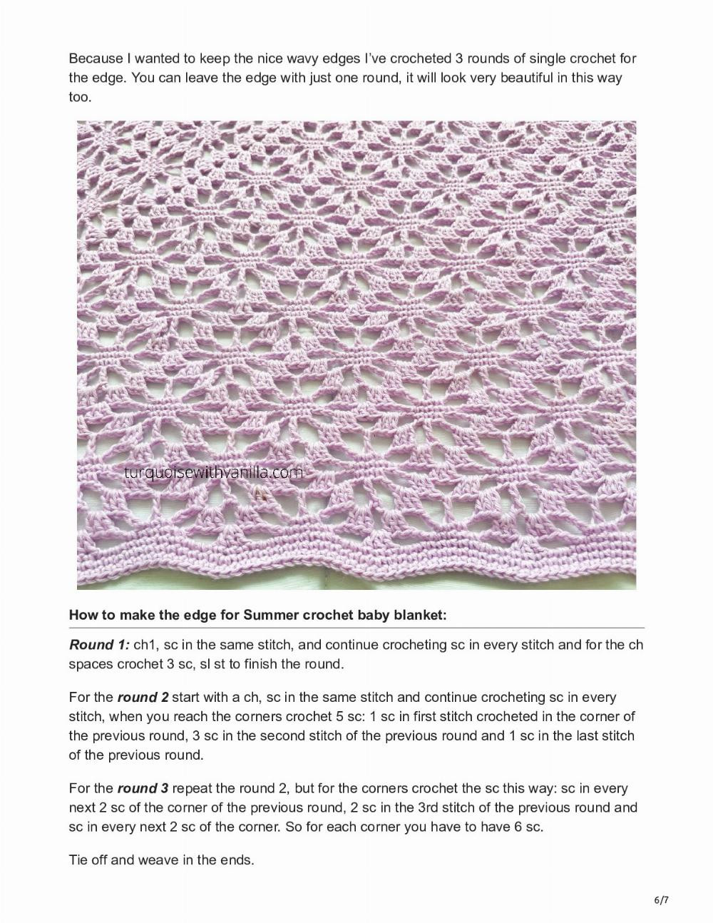 Summer crochet baby blanket