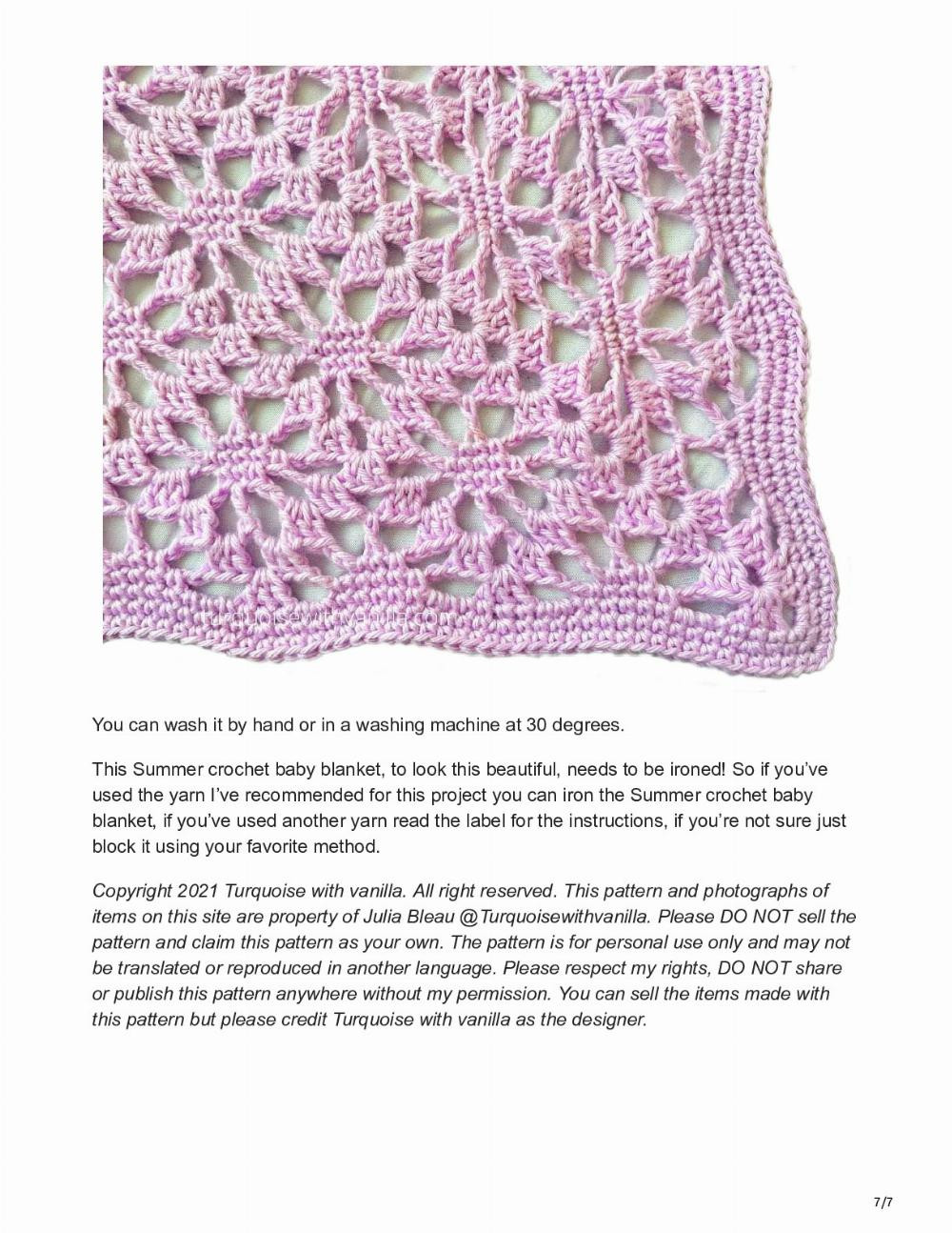 Summer crochet baby blanket