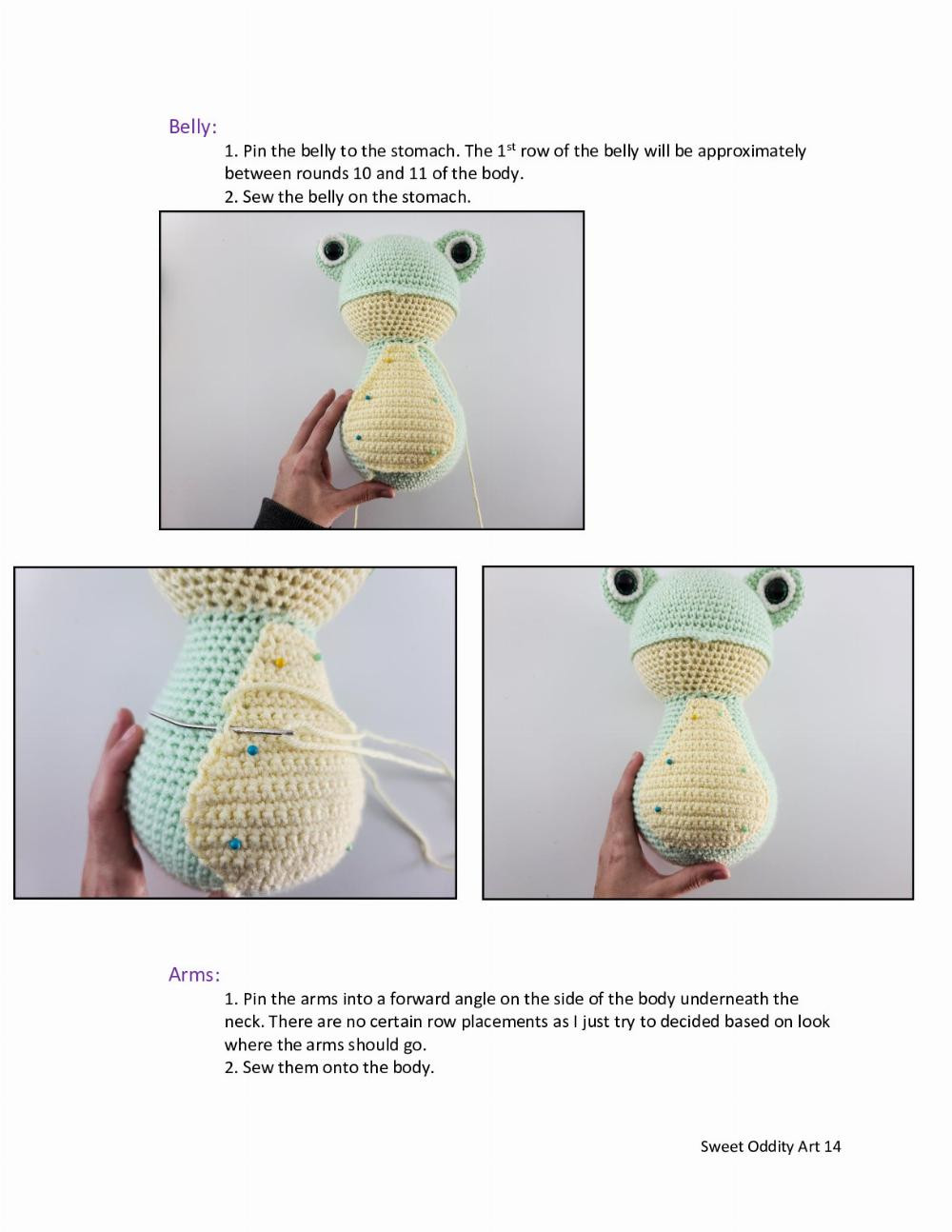 Sweet Oddity Art Breccan the Frog Crochet Pattern