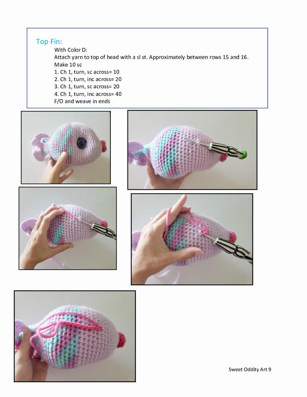 Sweet Oddity Art Kissing Fish Crochet Pattern