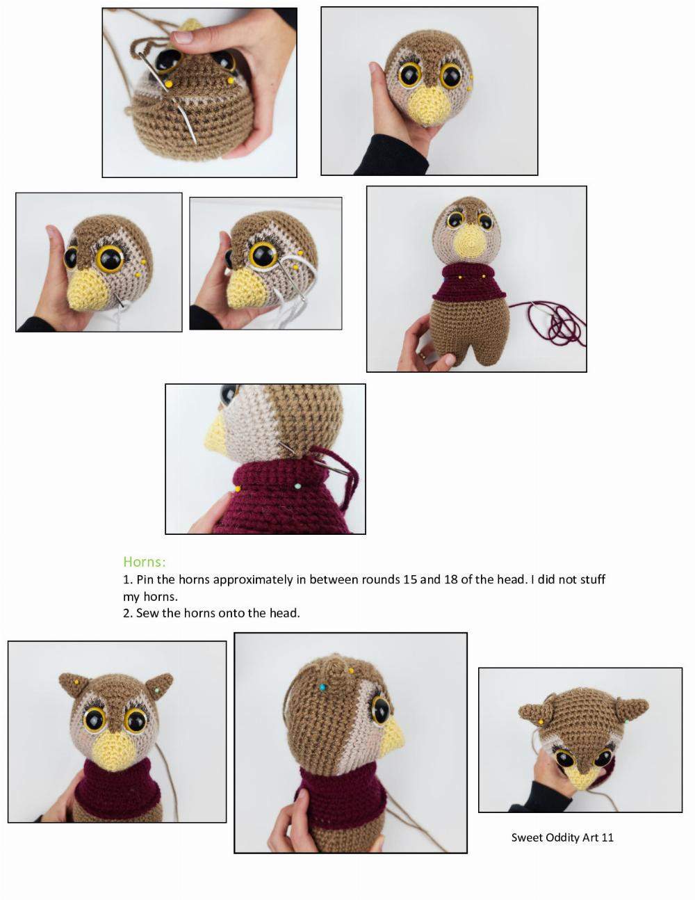 Sweet Oddity Art Owl Crochet Pattern