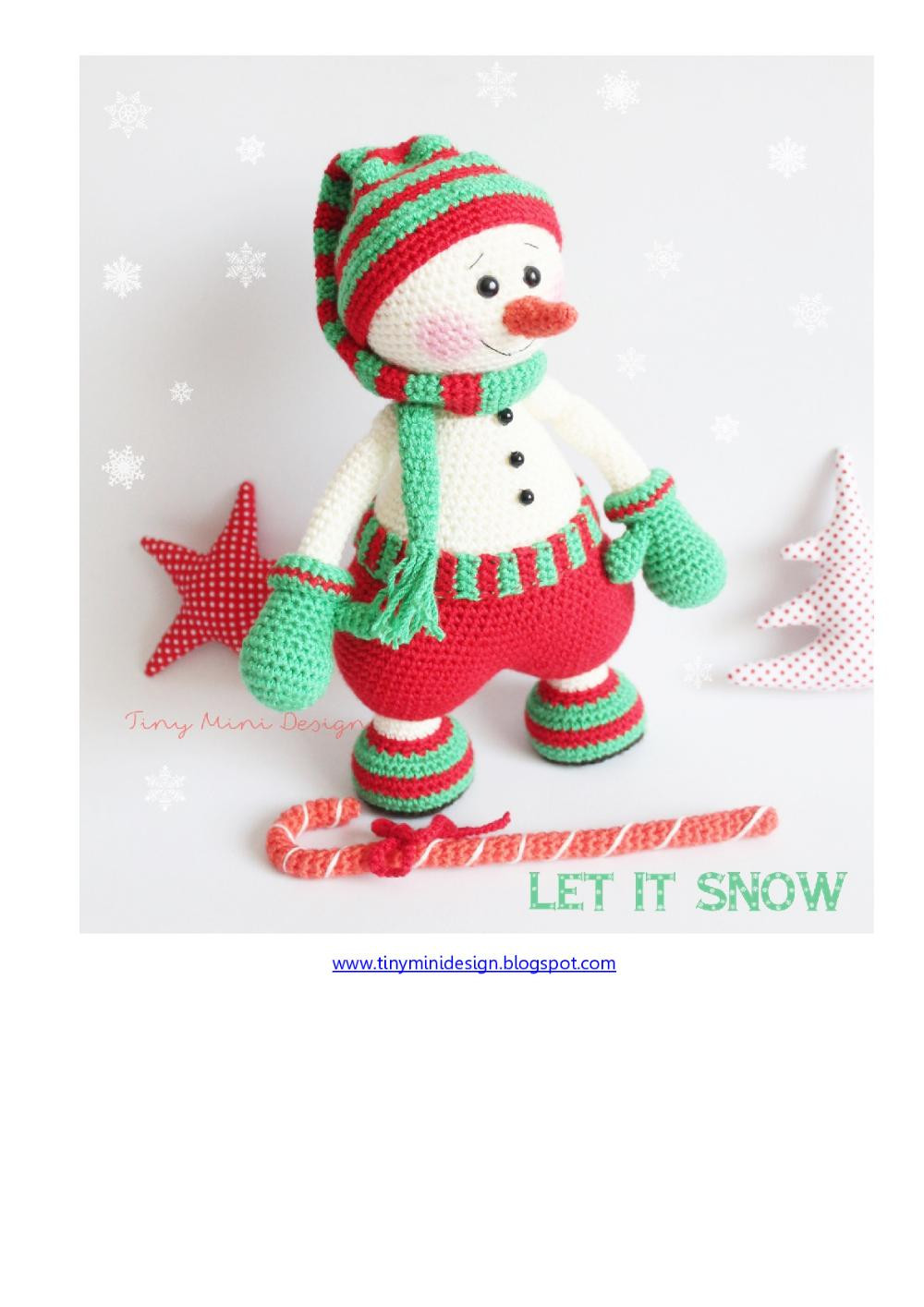 Sweet snowman crochet pattern