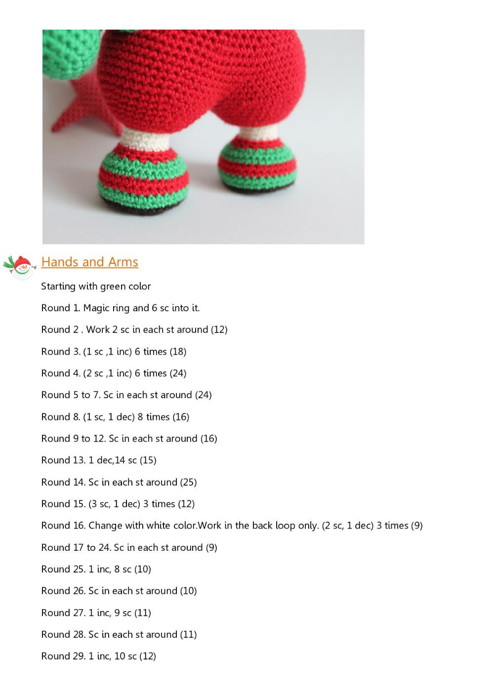 Sweet snowman crochet pattern