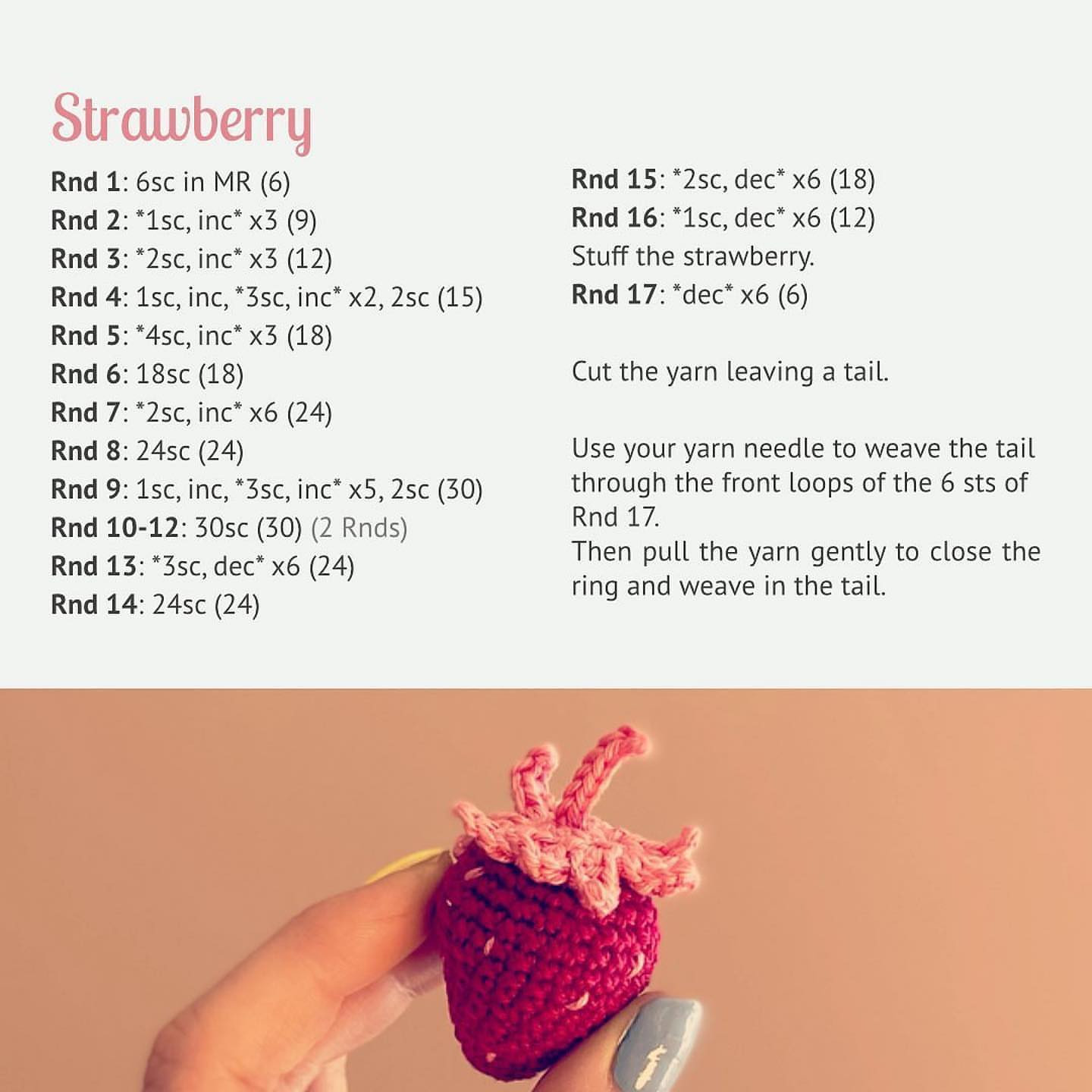 sweet strawberry crochet pattern