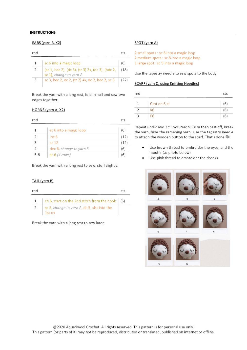 TALLY THE GIRAFFE crochet pattern