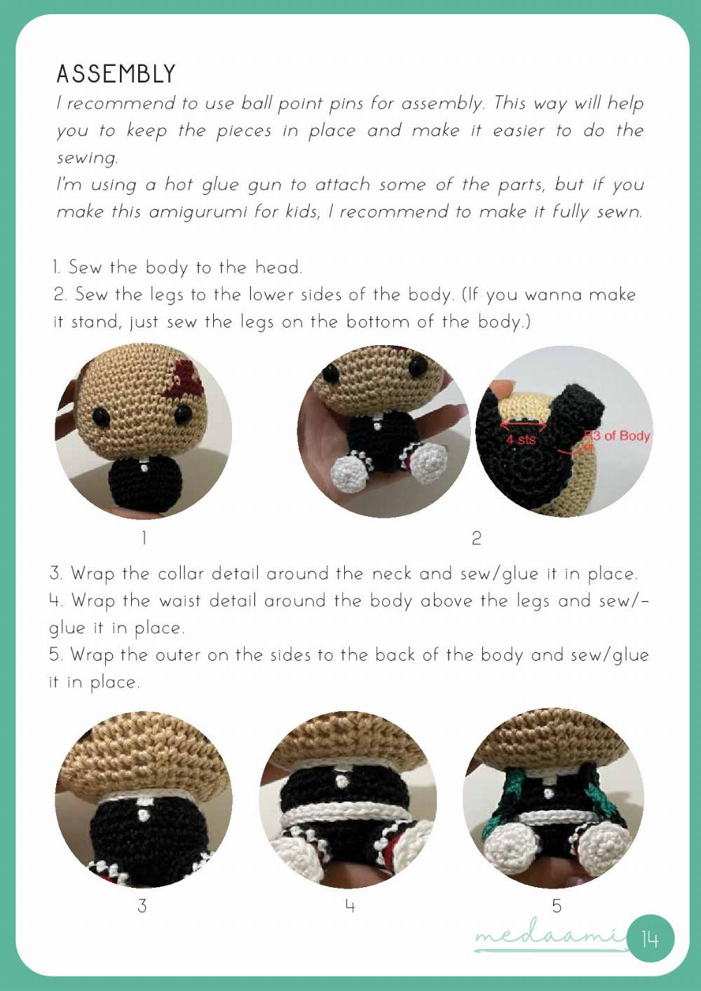tanjiro inspired crochet pattern