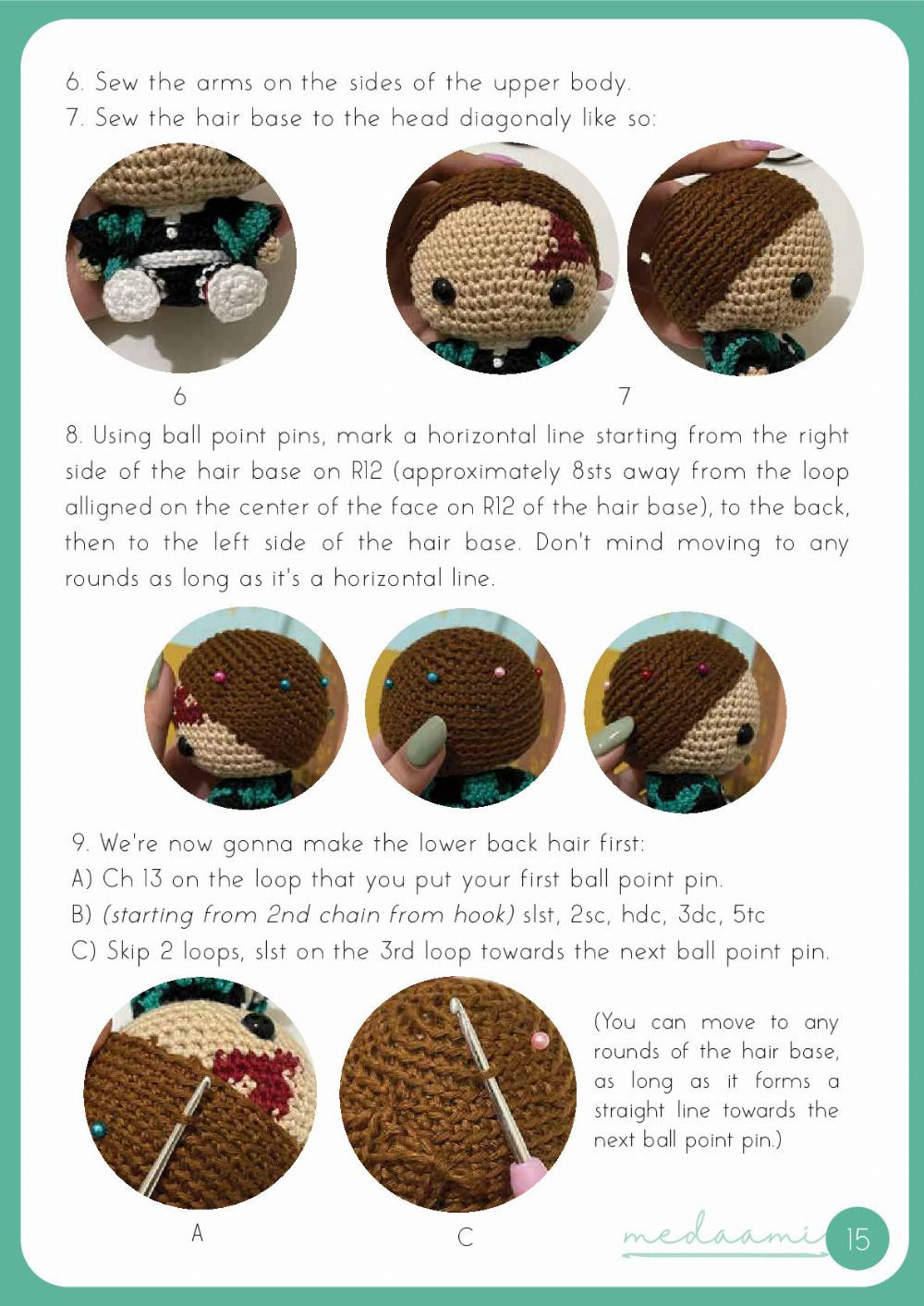 tanjiro inspired crochet pattern