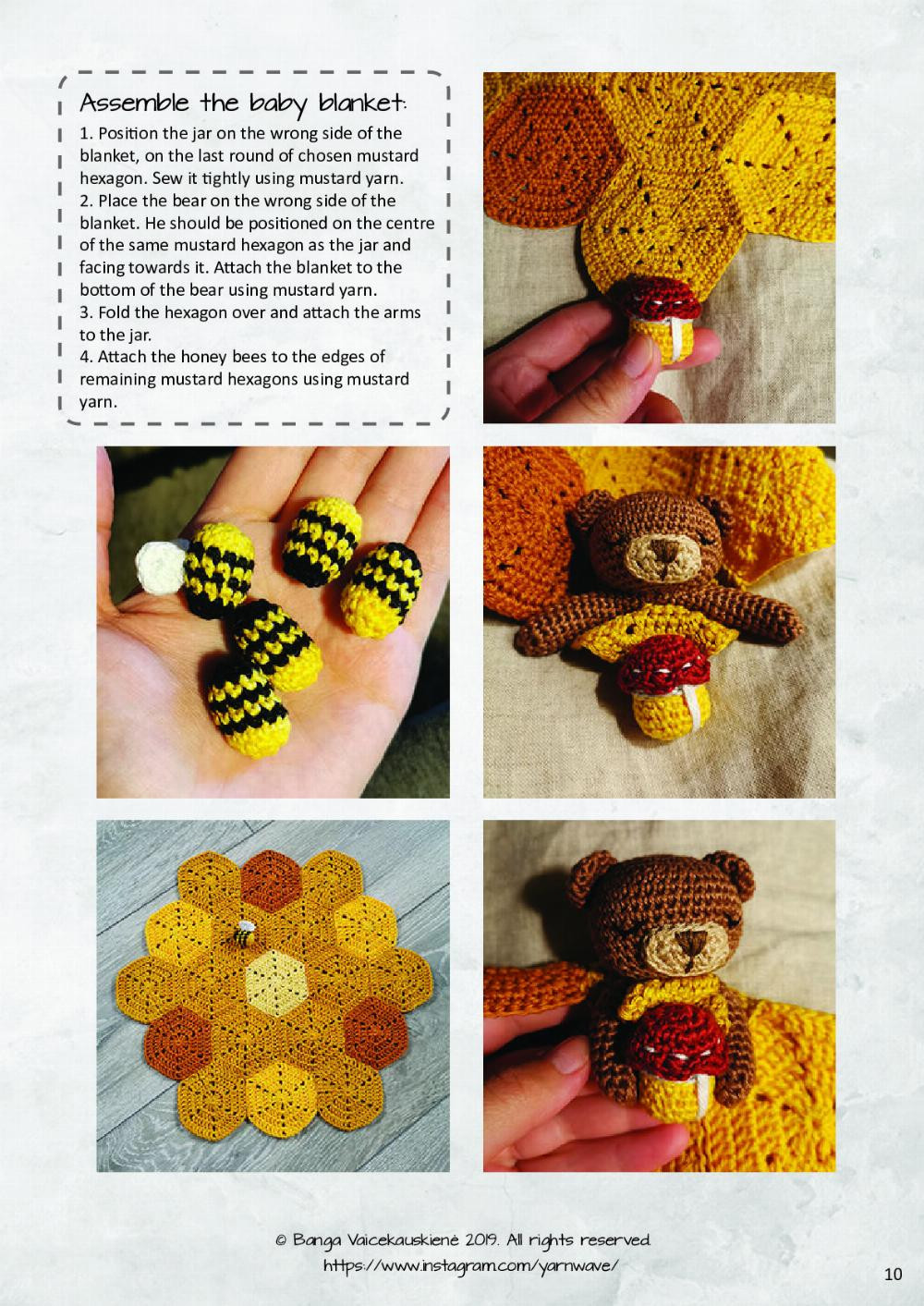 Ted the Bear Security blanket pattern