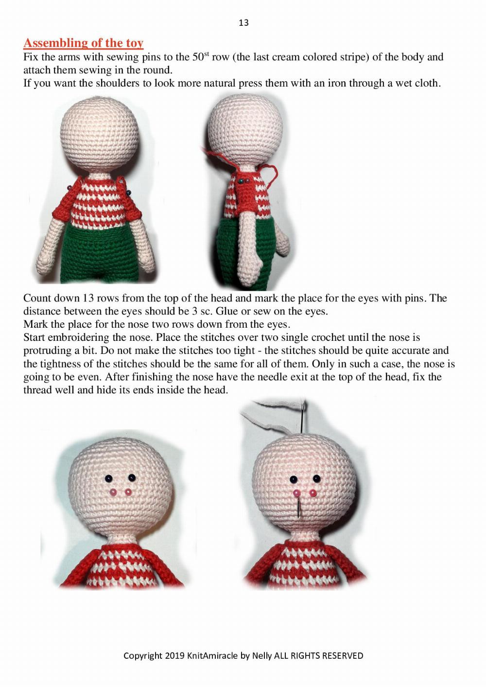 the Christmas Elf crochet pattern