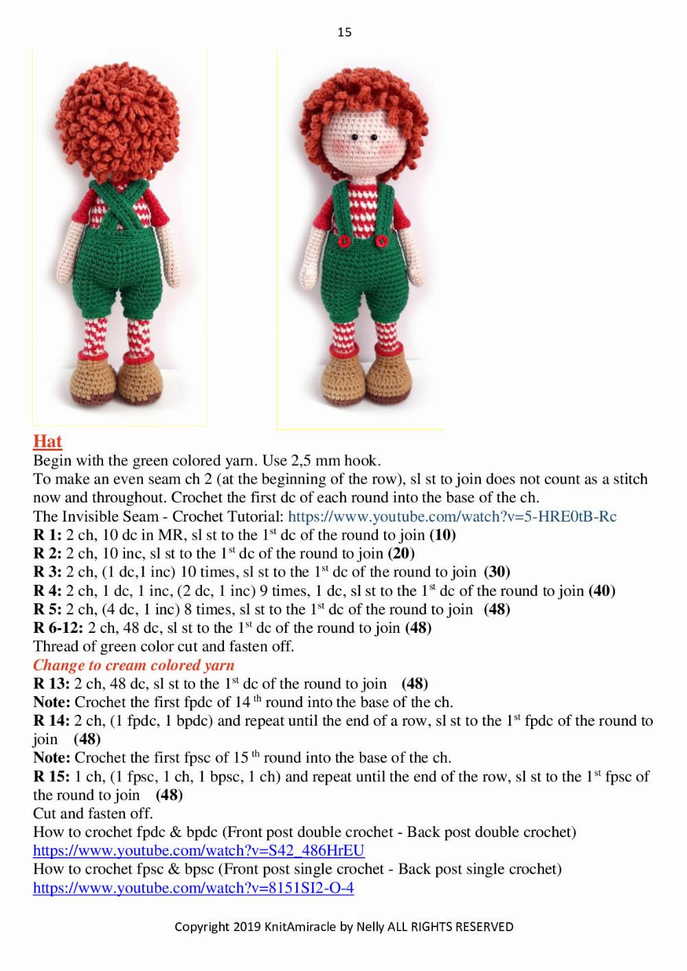 the Christmas Elf crochet pattern