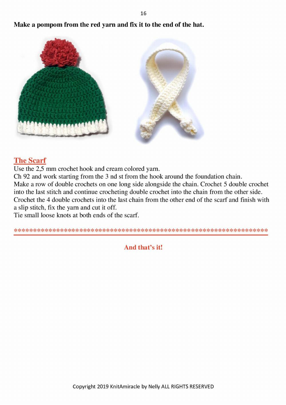 the Christmas Elf crochet pattern