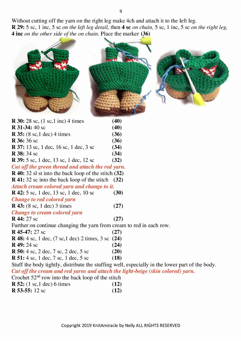 the Christmas Elf crochet pattern