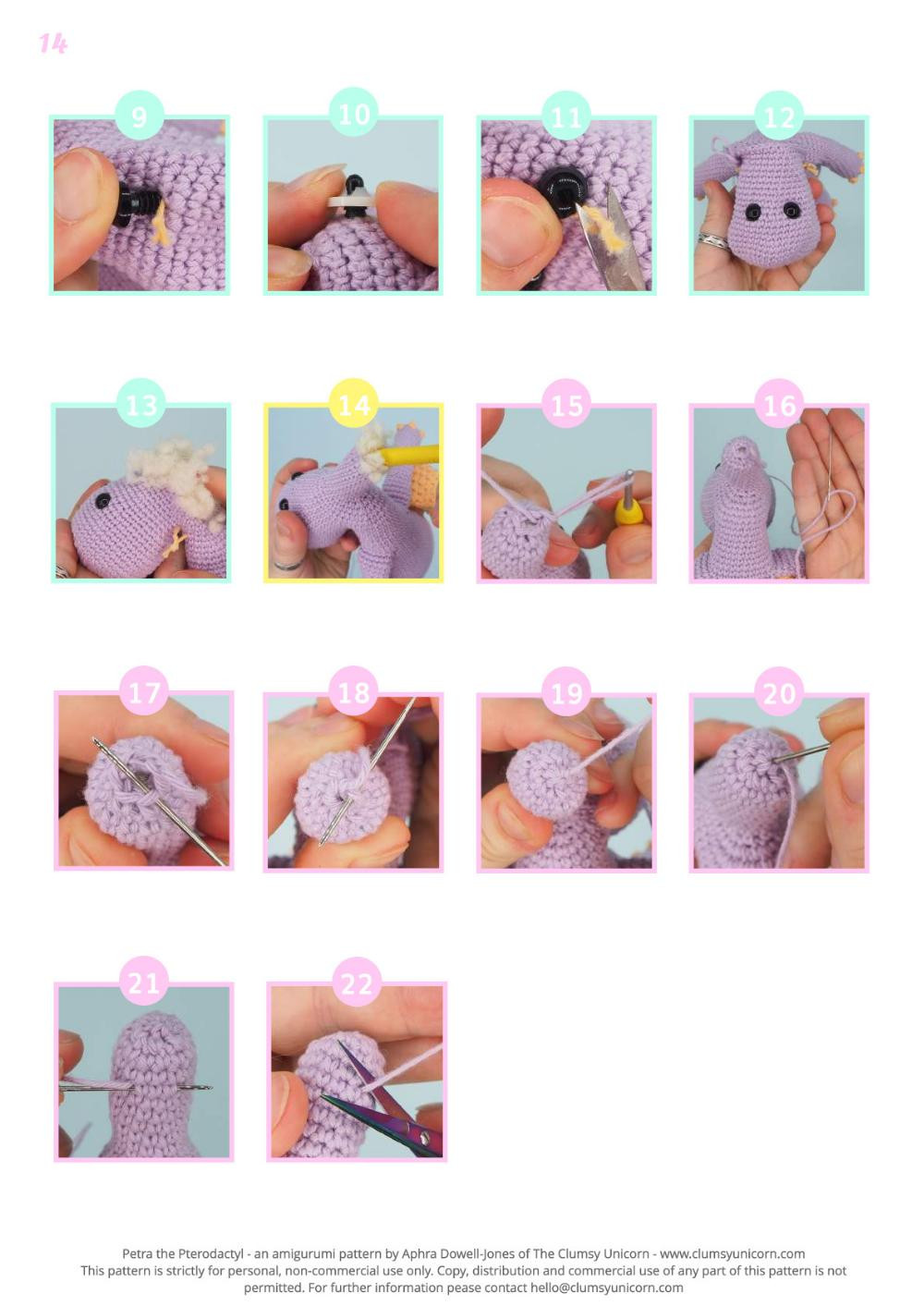 The Clumsy Unicorn Amigurumi crochet pattern