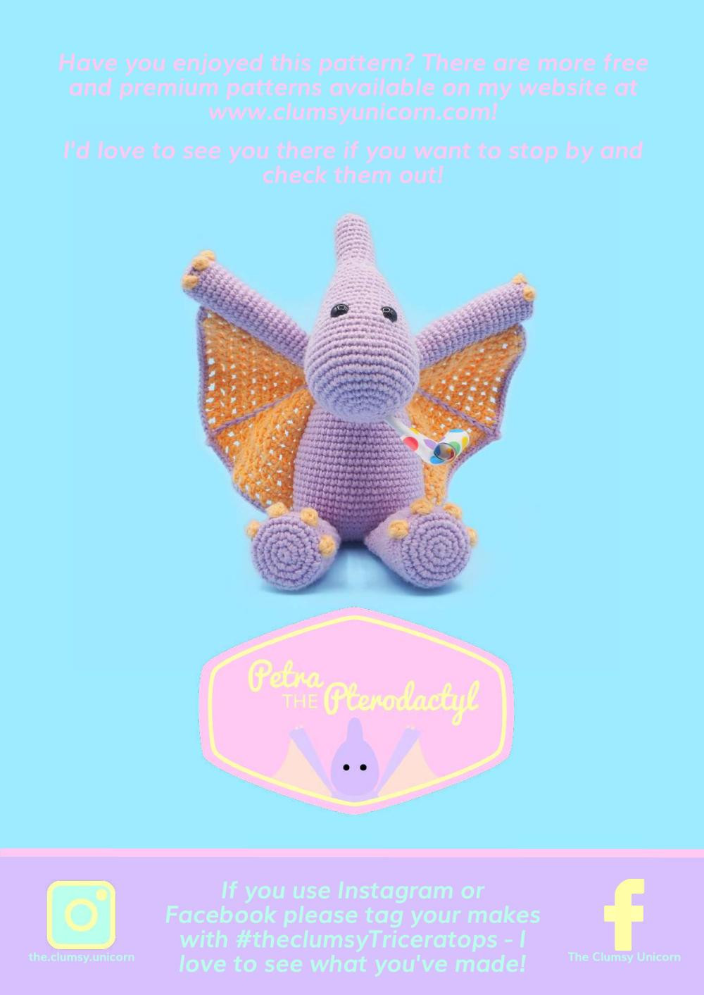 The Clumsy Unicorn Amigurumi crochet pattern