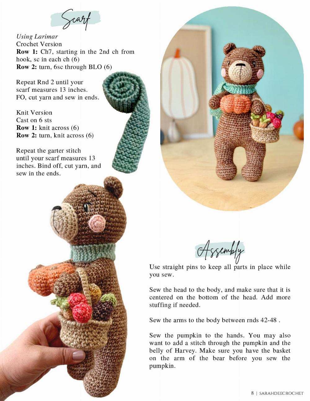 The Harvest Bear Amigurumi Crochet Pattern