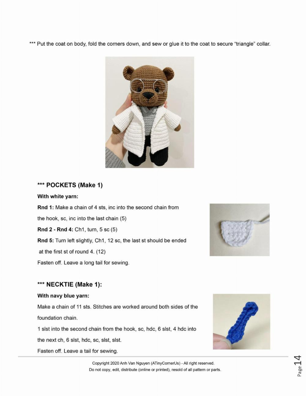 the male doctor bear crochet pattern