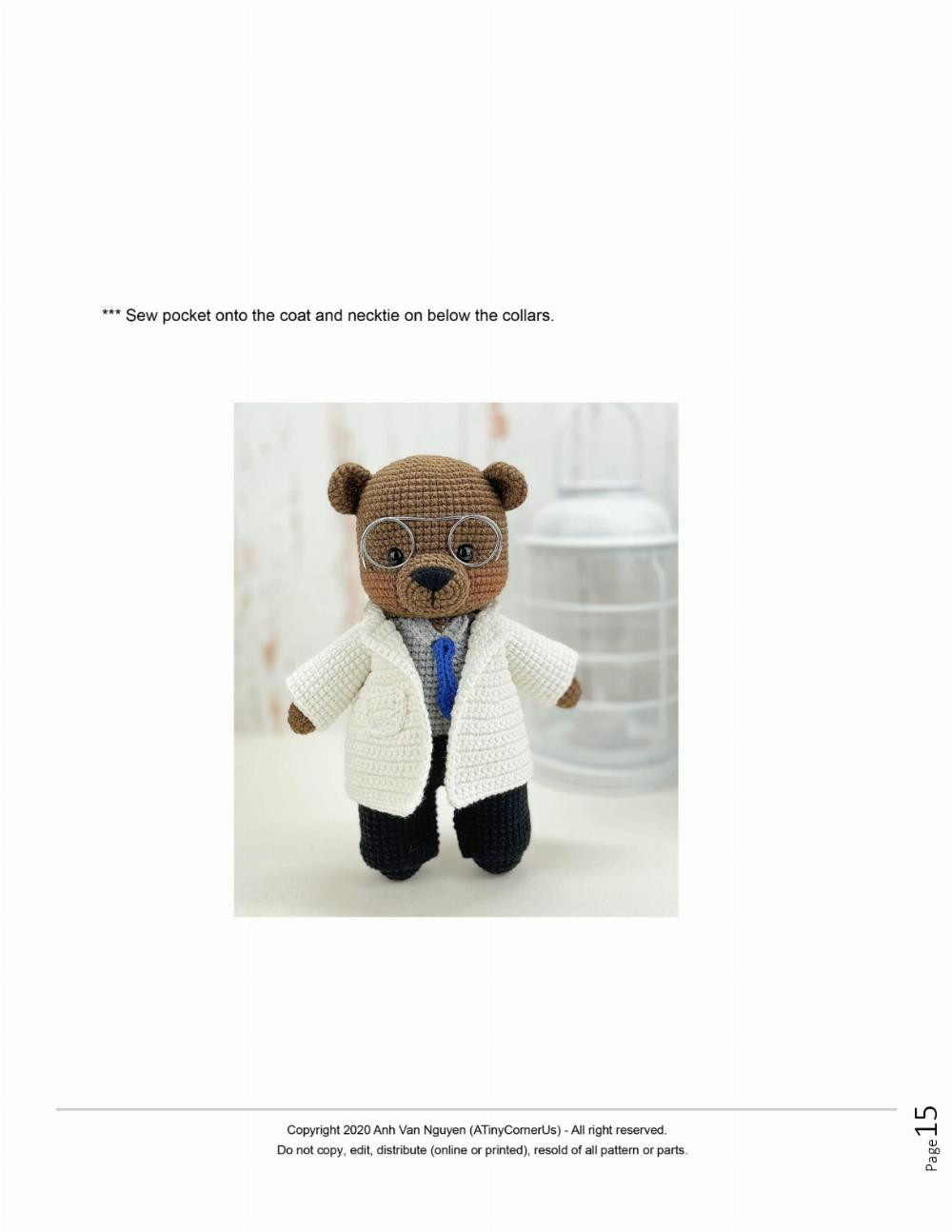 the male doctor bear crochet pattern