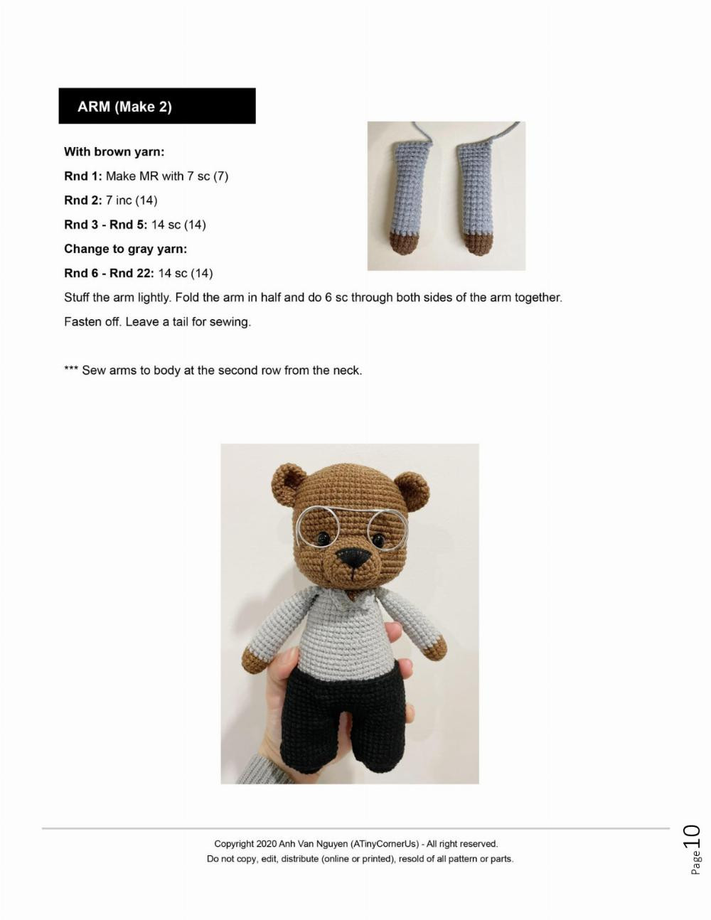 the male doctor bear crochet pattern