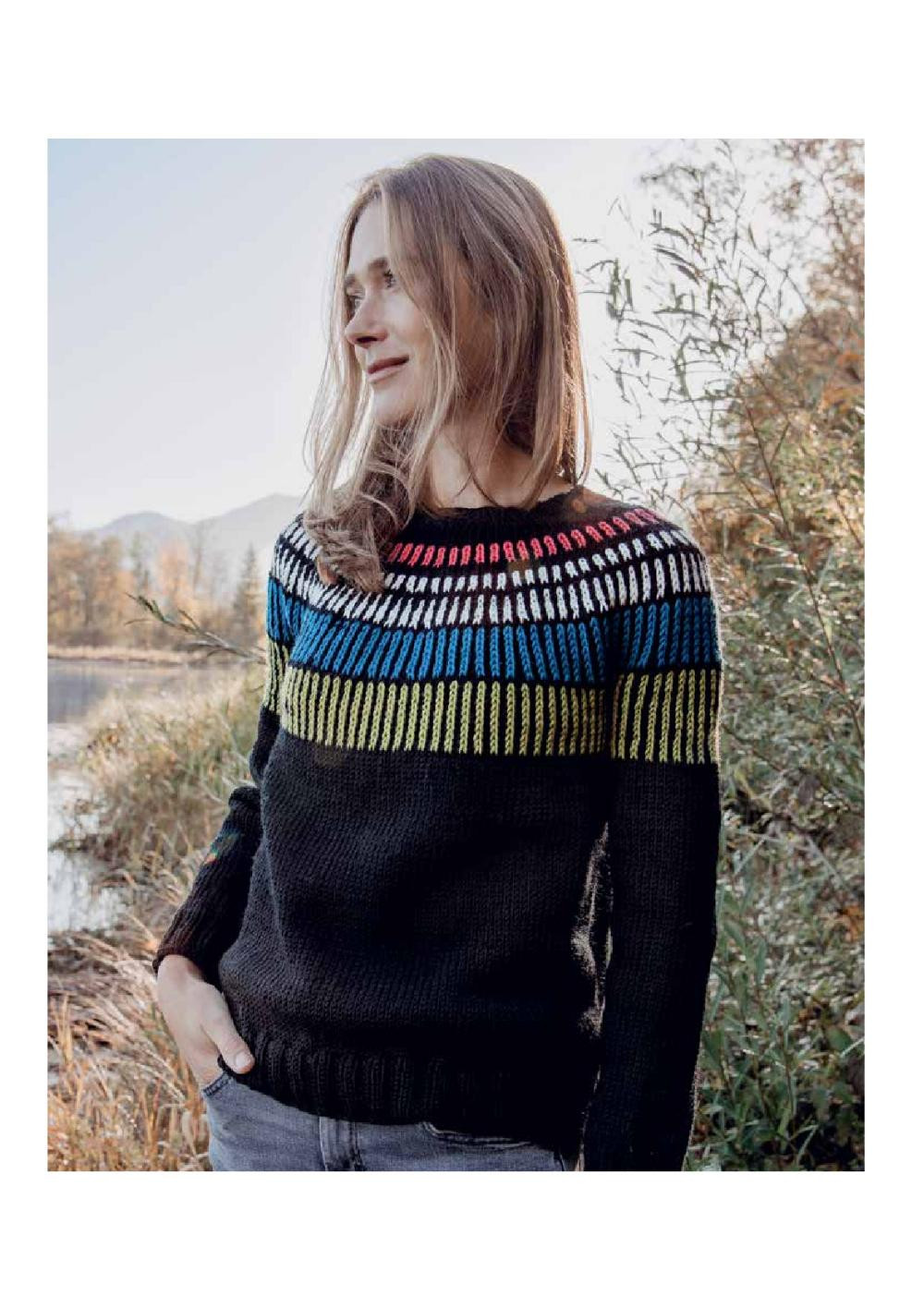 TOP-DOWN COLORWORK KNIT Sweaters and Accessories