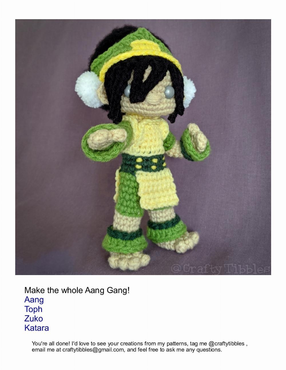 Toph Amigurumi pattern