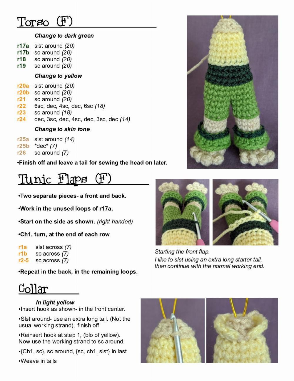 Toph Amigurumi pattern