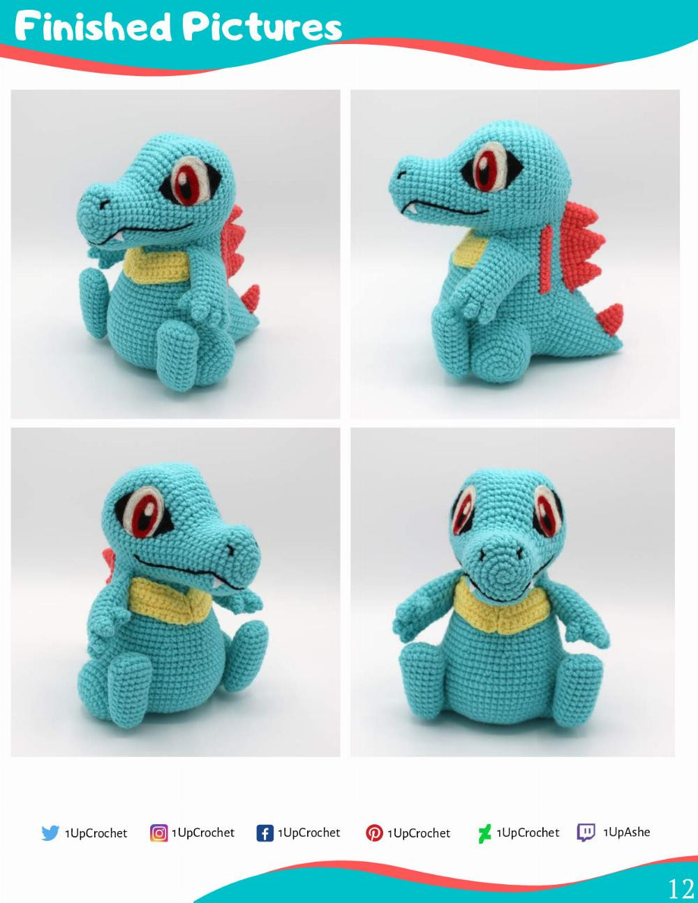 TOTODILE AMIGURUMI PATTERN