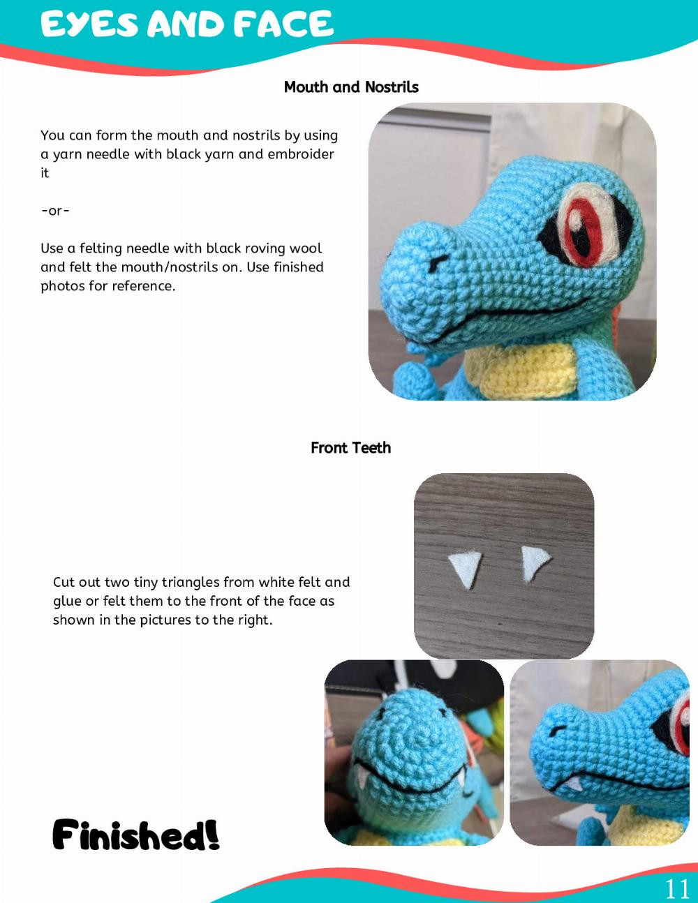 TOTODILE AMIGURUMI PATTERN