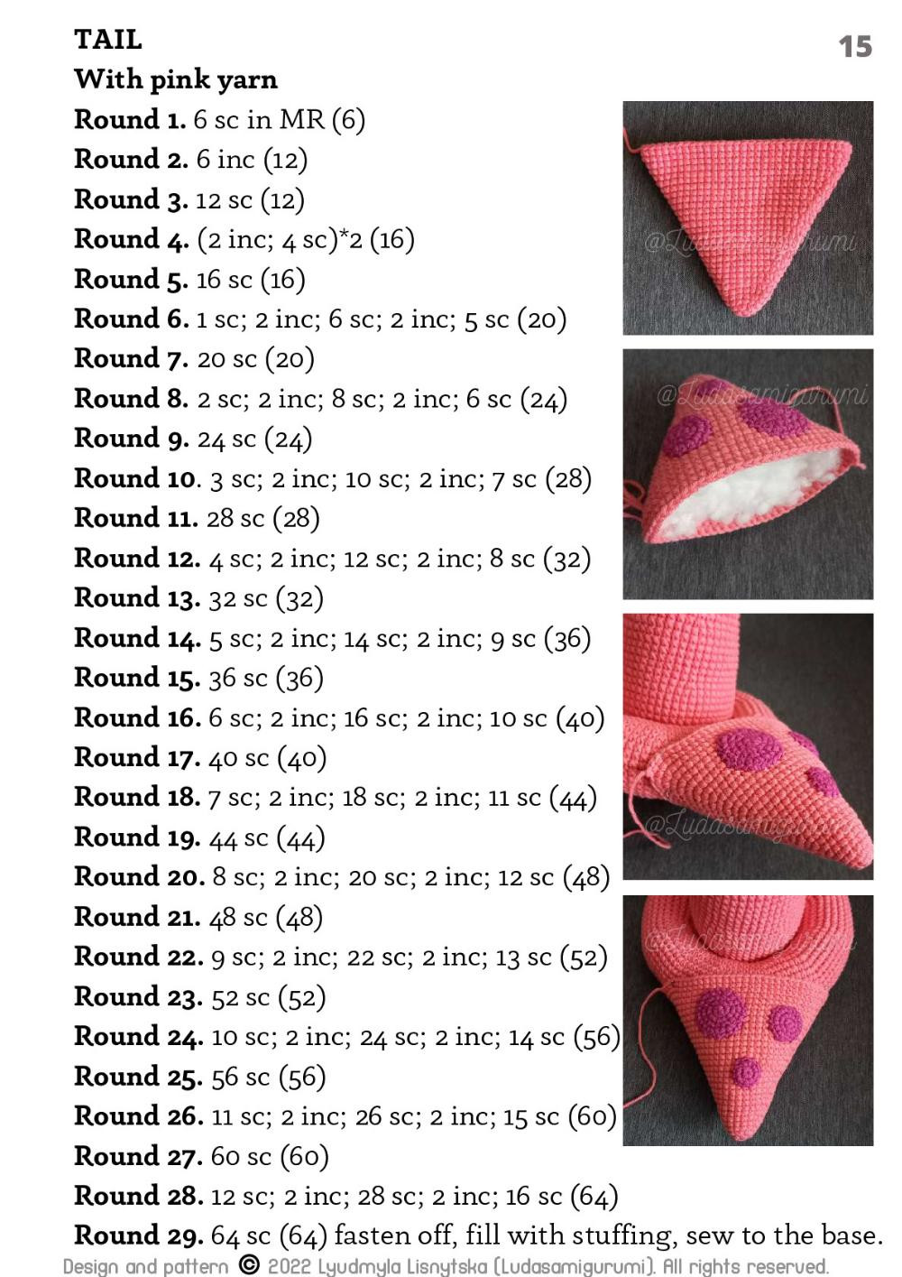 Triceratops stacking toy crochet pattern