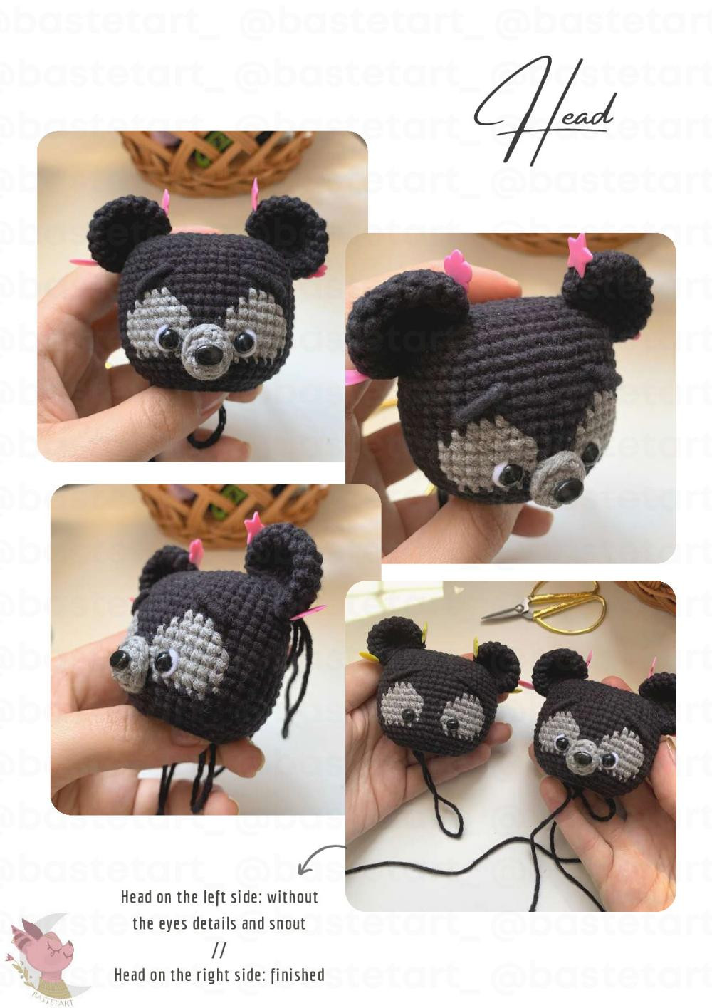 Triplet Bears crochet pattern