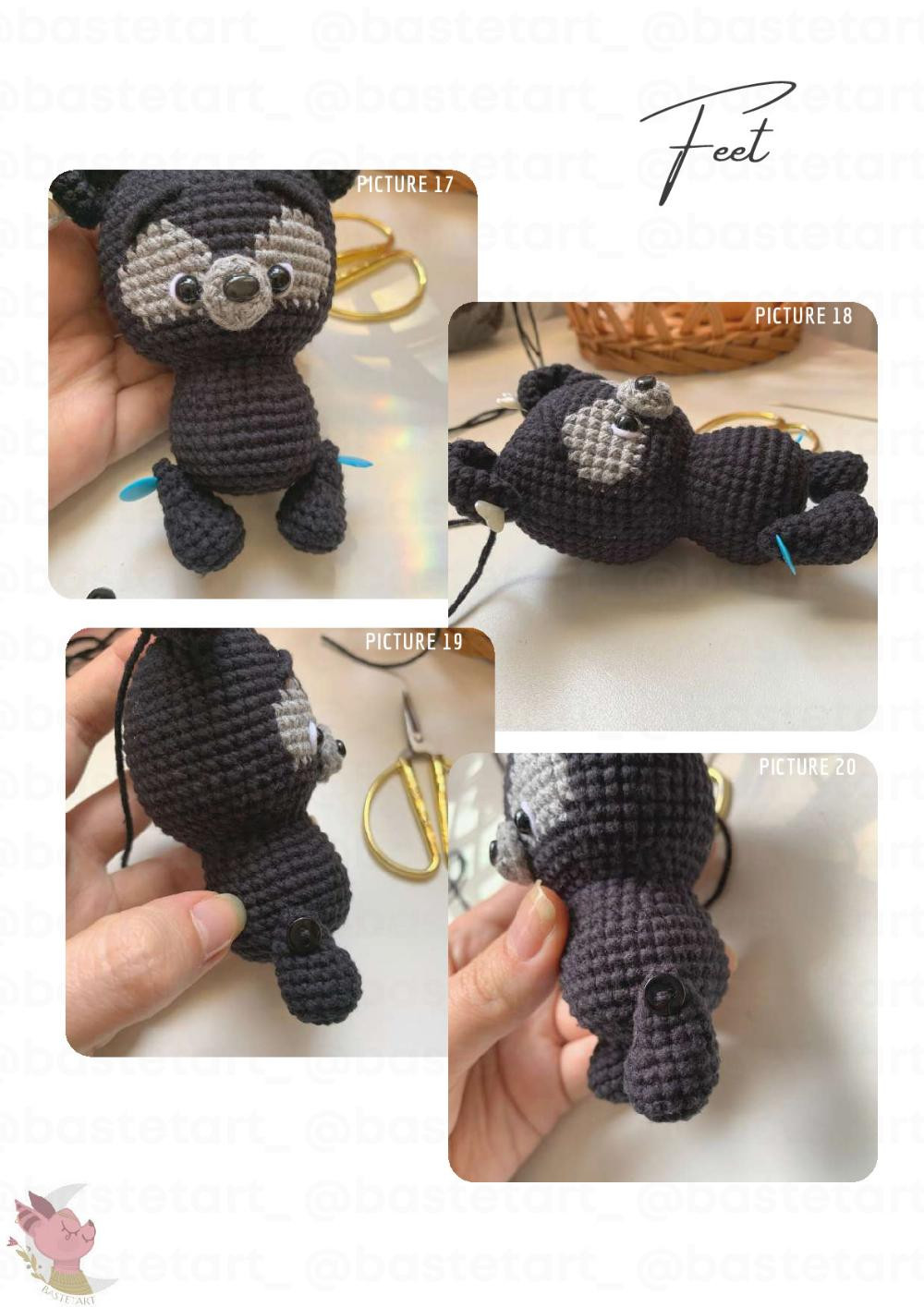 Triplet Bears crochet pattern