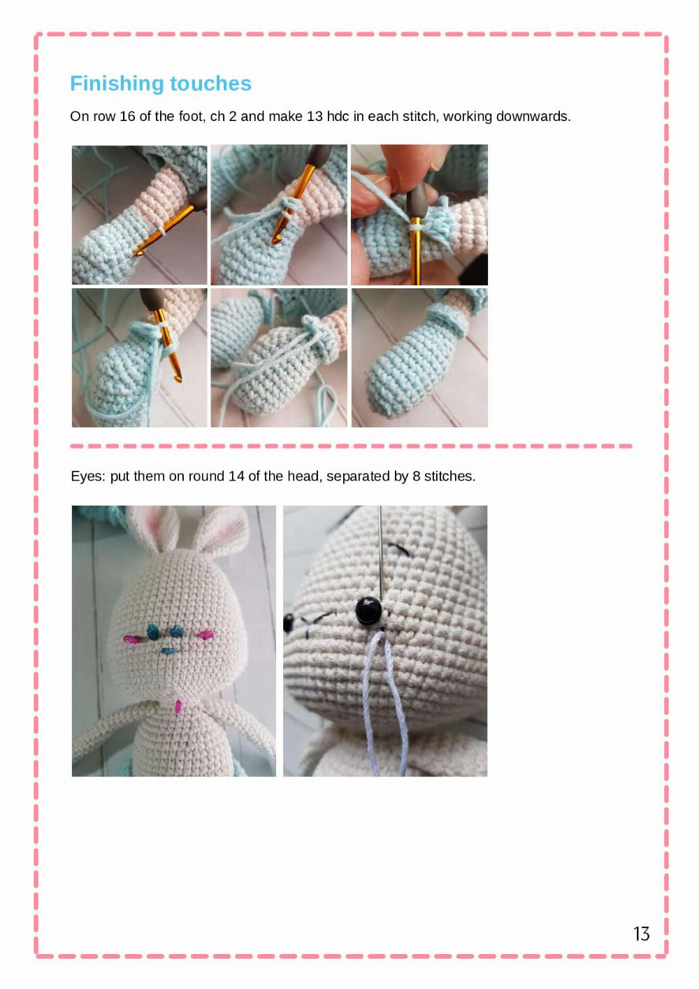 Twin Bunnies Pattern Step by Step