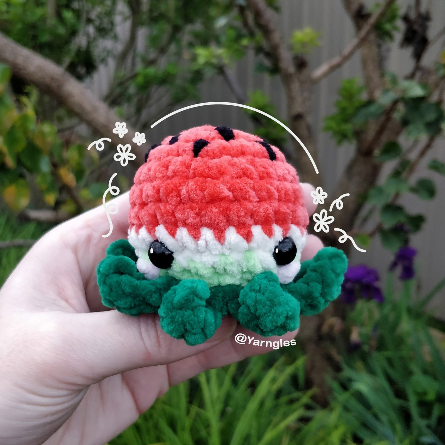 watermelon octopus free mod crochet pattern