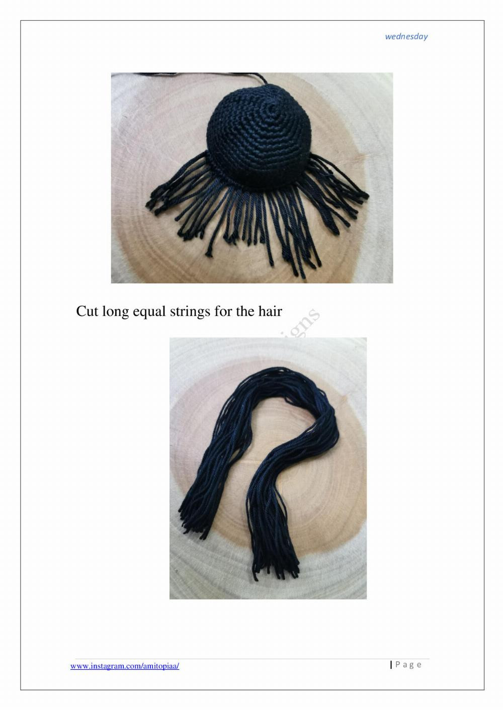 wednesday with black dress crochet pattern