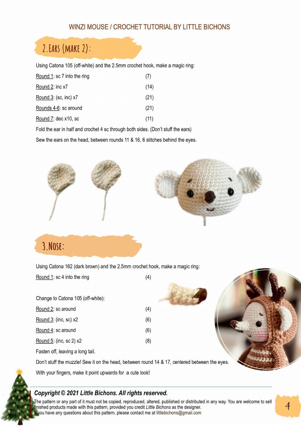 winzi mouse Crochet tutorial pattern