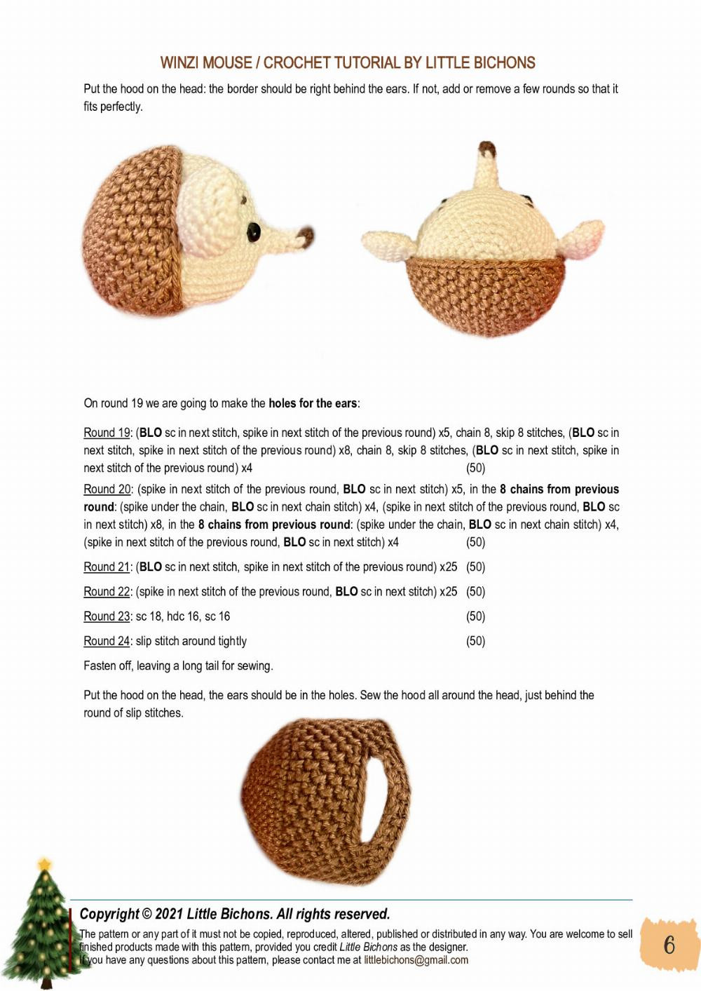 winzi mouse Crochet tutorial pattern