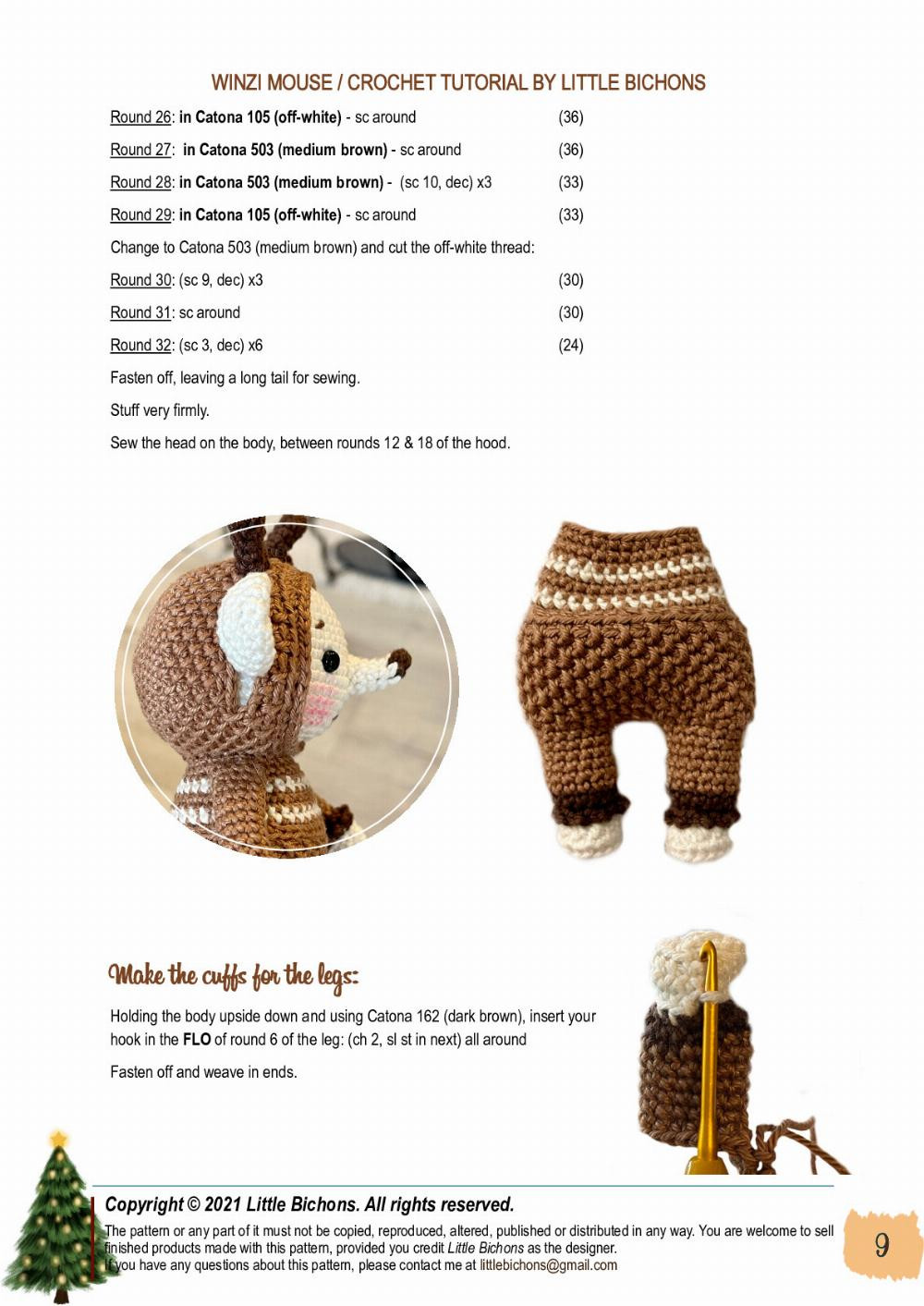 winzi mouse Crochet tutorial pattern