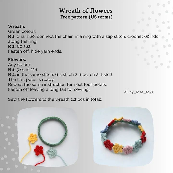 wreath of flowers free pattern us terms