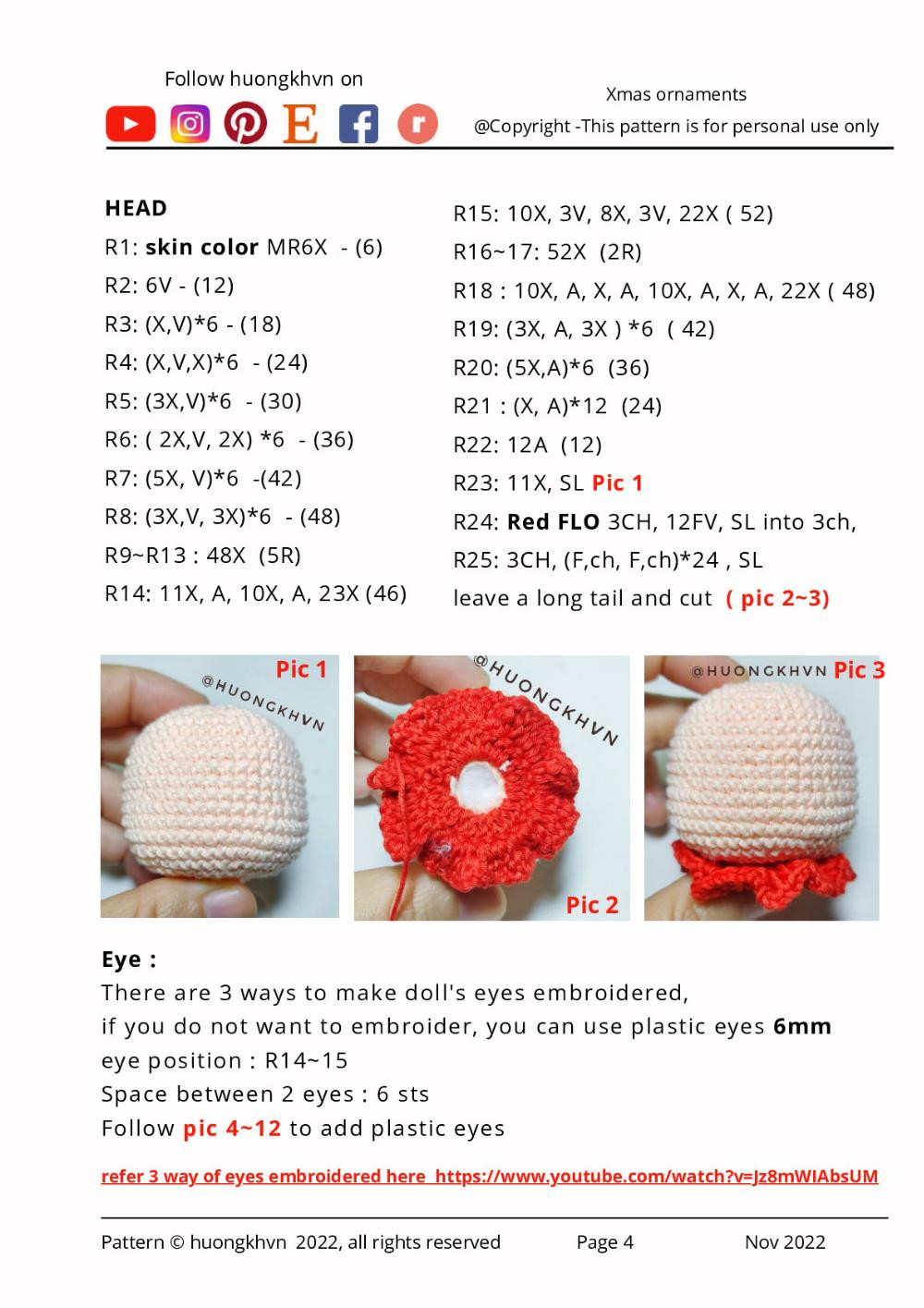 Xmas ornaments crochet Pattern