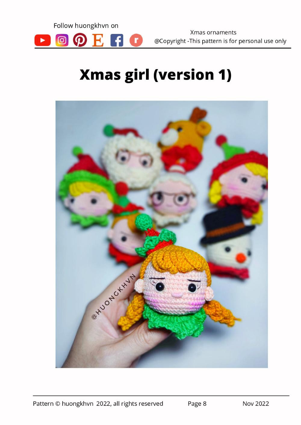 Xmas ornaments crochet Pattern