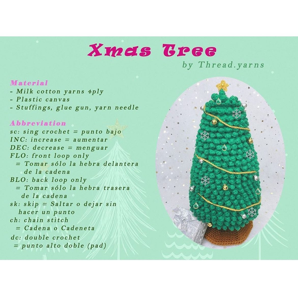 xmas tree christmas tree crochet pattern