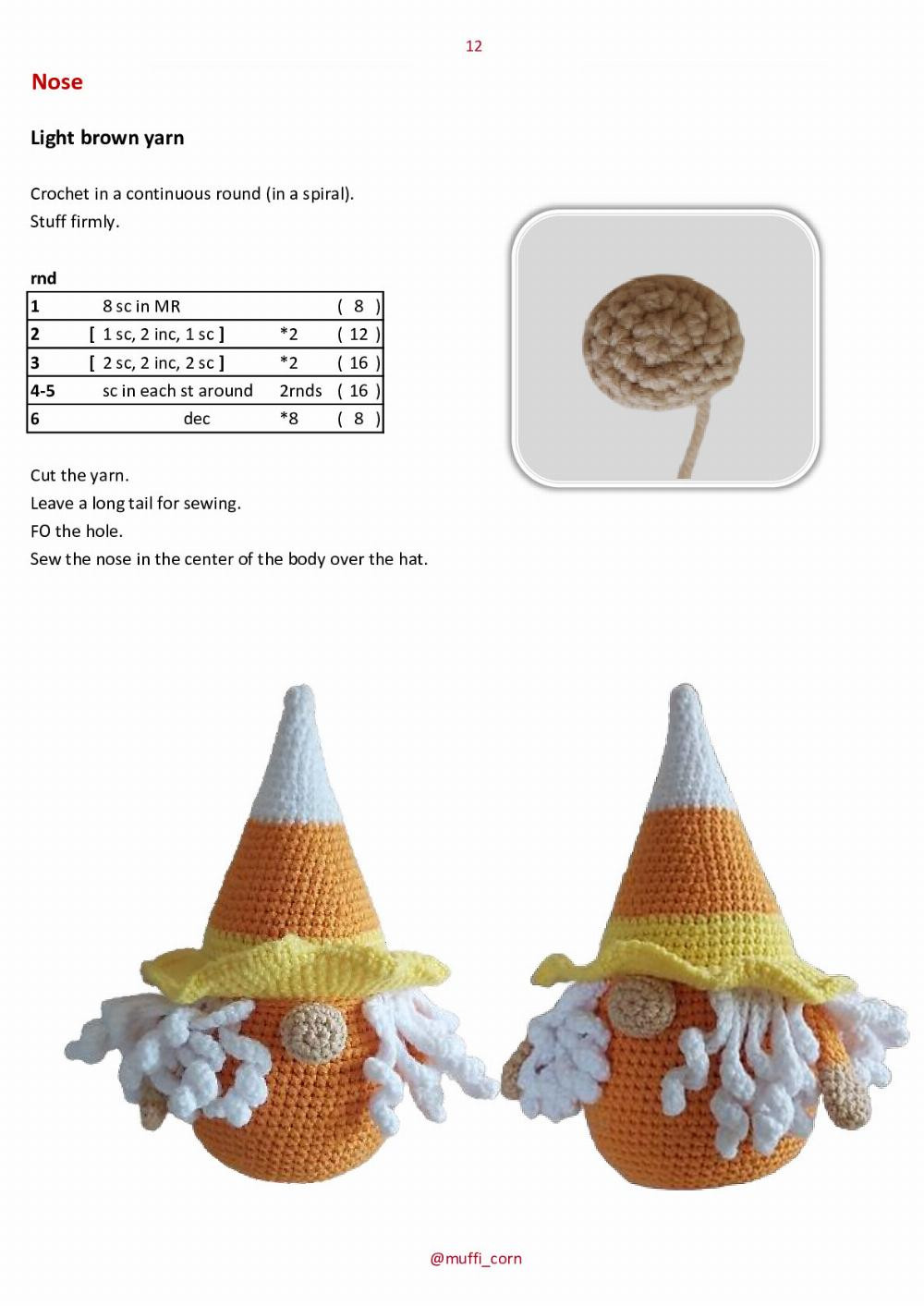 yellow Gnomes crochet pattern
